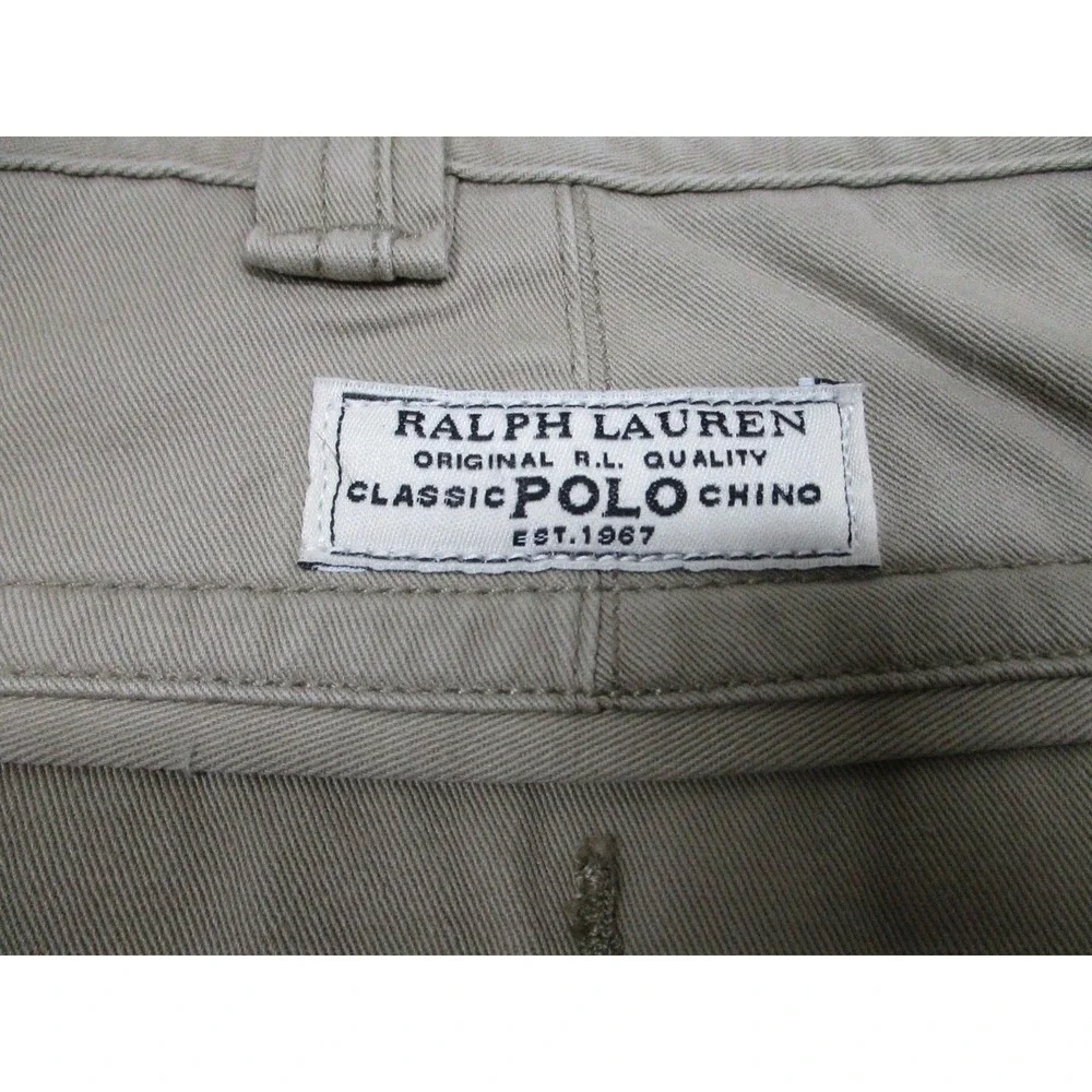 Polo Ralph Lauren Shorts‎ Mens 42 Khaki Classic Polo Chino Cargo Casual Cotton